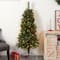 5ft. Pre-Lit Flat Back Montreal Mountain Pine Artificial Christmas Tree, White LED Lights